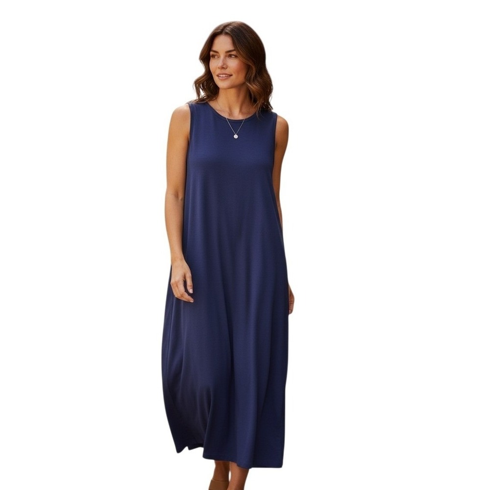 Bryn Walker Organic Cotton Bamboo ‎ Womens size Medium Minimalist Lounge Dress